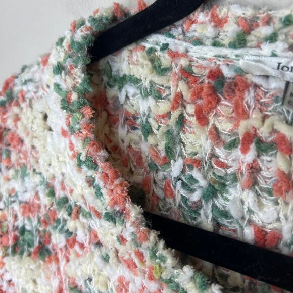 Jodifl Women's Multicolor Popcorn Knit Pullover Sweater Size‎ Medium Pointed Hem - Picture 3 of 8